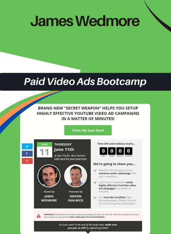 James Wedmore – Paid Video Ads Bootcamp